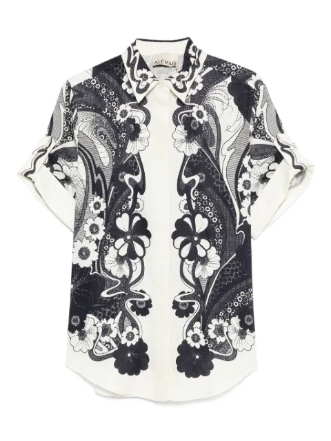 ALEMAIS floral-print short-sleeve shirt Neutrals 5133T