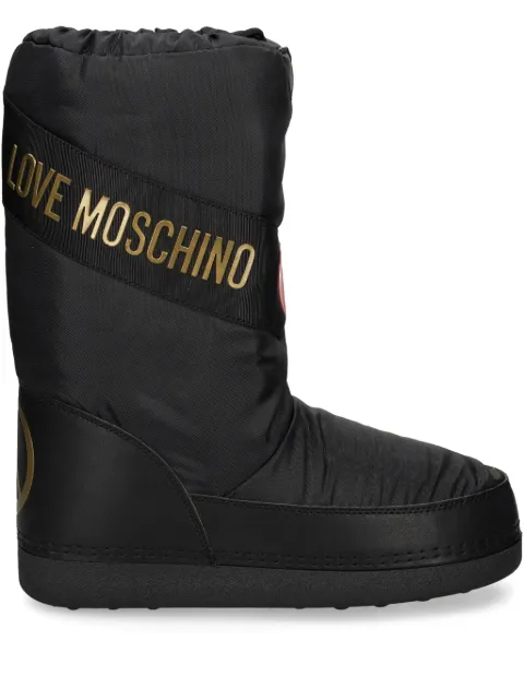 Love Moschino logo-print snow boots Black JA24032G1N