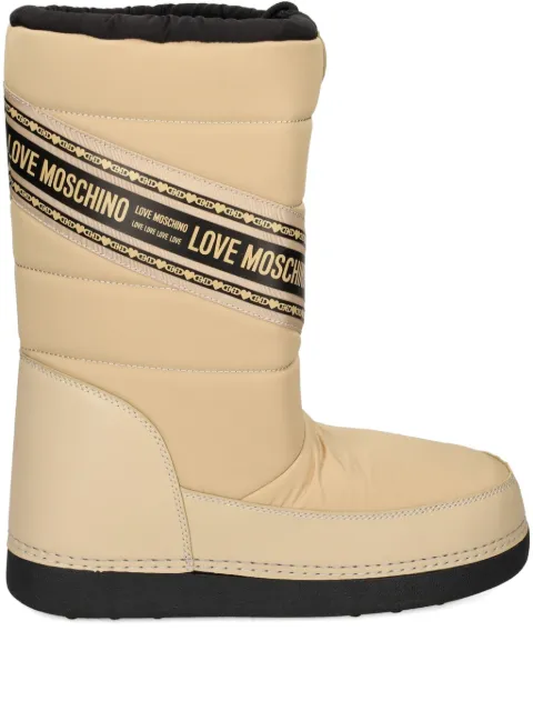 Love Moschino logo-print snow boots Neutrals JA24162G1N