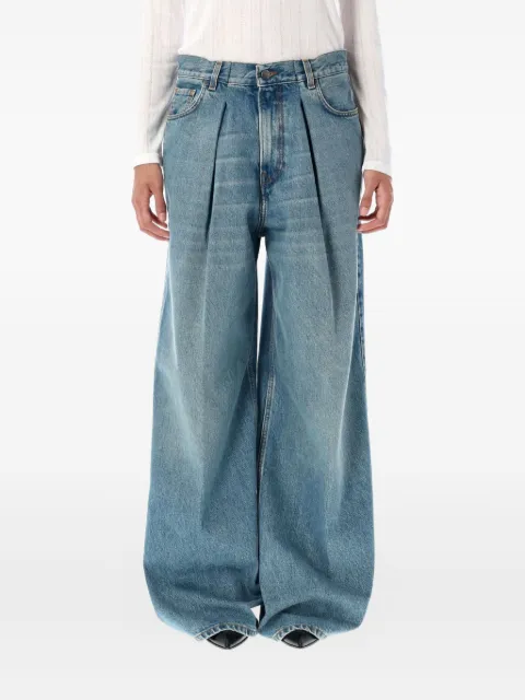 Haikure Candy pleated wide-leg jeans Blue HEW03340DF179L0882