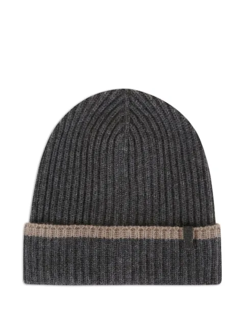 Brunello Cucinelli ribbed cashmere beanie Grey M12504979CO218