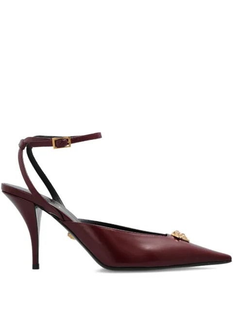 Versace La Medusa leather heeled pumps Red 10204791A14835