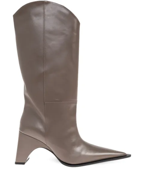 Coperni Bridge cowboy leather boots Neutrals COPSH16F6004