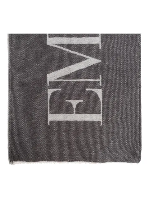 Emporio Armani logo wool scarf Grey EM003764AF19799