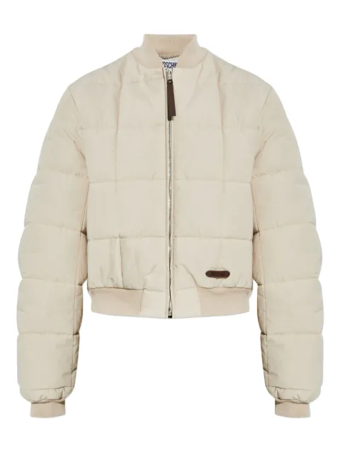 Moschino quilted bomber jacket Neutrals 252EA06185517