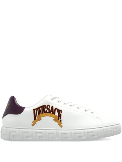 Versace logo-embroidered sneakers White 10144601A15775