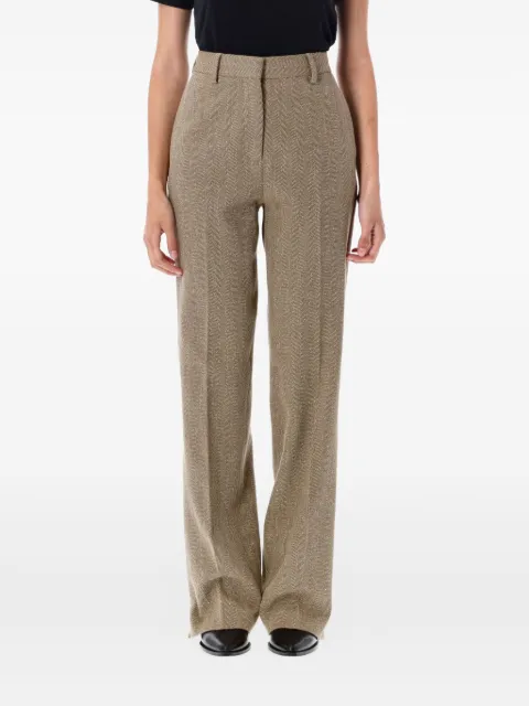 Golden Goose Maeva herringbone trousers Brown GWP02266P002089