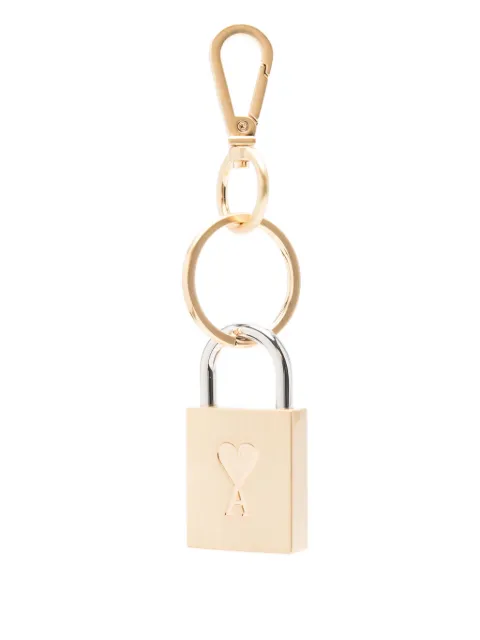 AMI Paris Ami de Coeur heart-lock keyring Gold UKR907369905