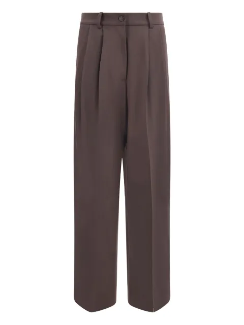 P.A.R.O.S.H. pleated high waist trousers Brown D232492