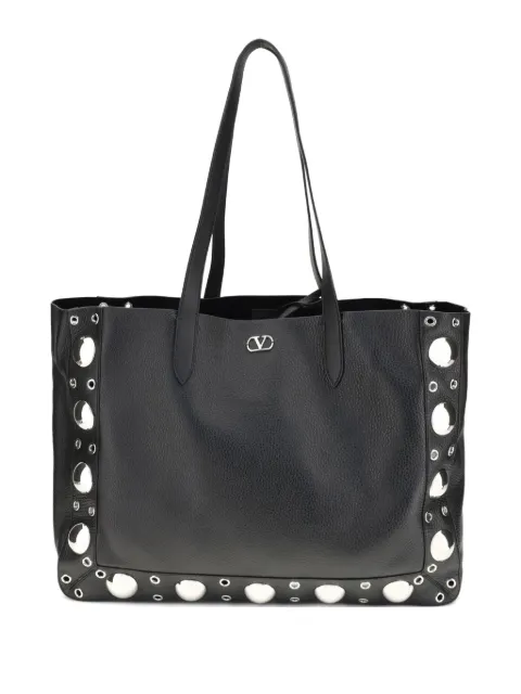 Valentino Garavani eyelet-embellished shoulder bag Black YB0R78MJL