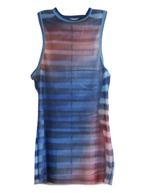 Jean Paul Gaultier striped-pattern mesh top WTO332M005P