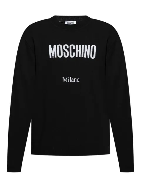 Moschino Milano-logo sweater Black 252ZZA09315202