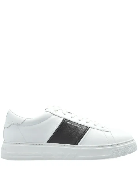 Emporio Armani leather panelled sneakers White EM003701AF18017