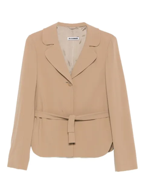 Jil Sander Pre-Owned 2000s belted wool-blend jacket Neutrals JS350KE