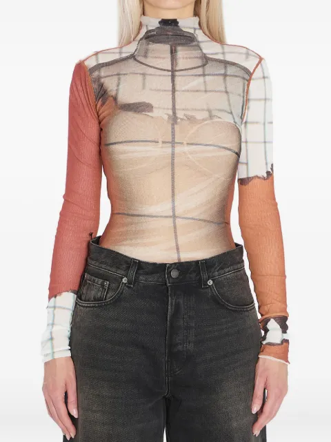 Jean Paul Gaultier The Fire bodysuit Orange 2503WTO308M003P