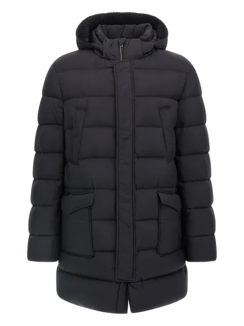 Herno quilted hooded parka coat Black PI003ULEM0212456Z9300