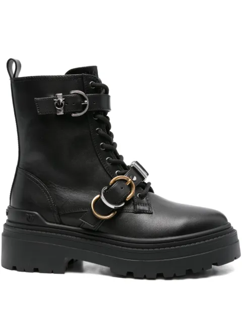 PINKO leather combat boots Black SD0407P087