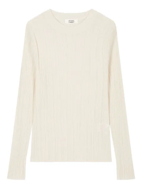 TOMBOY ribbed-knit T-shirt Neutrals 9105452116