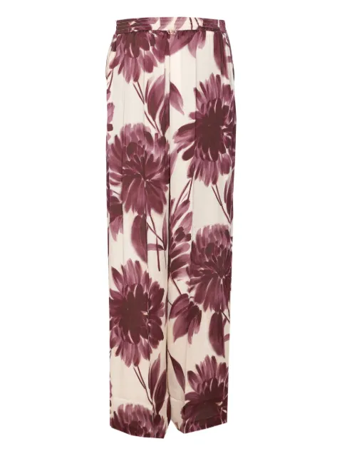 TWINSET floral trousers Red 252TP2701