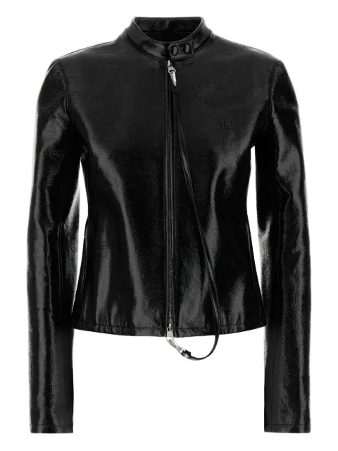Courrèges City vinyl-effect jacket Black 325CBL293VY0014