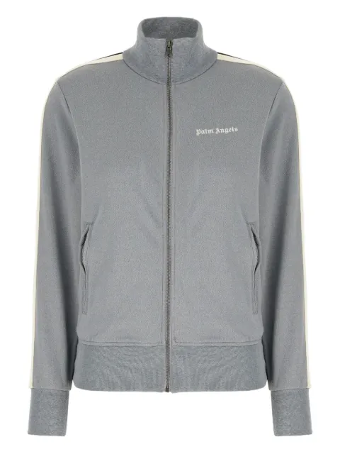 Palm Angels track-stripe zip-up sweatshirt Grey PWBD019F25FAB0010803