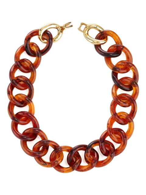Kenneth Jay Lane tortoiseshell chain-link necklace Brown 4173N18TO