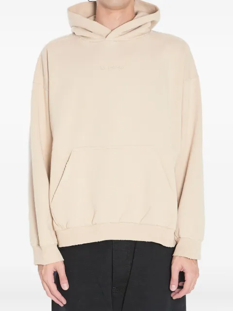 Balenciaga embroidered-logo fleece hoodie Neutrals 767877TSVP1