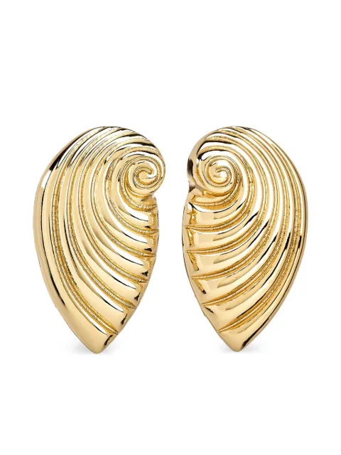 Kenneth Jay Lane seashell earrings Gold 4303EG