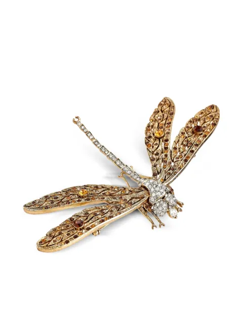 Kenneth Jay Lane crystal-embellished dragonfly brooch Gold 4105PMT
