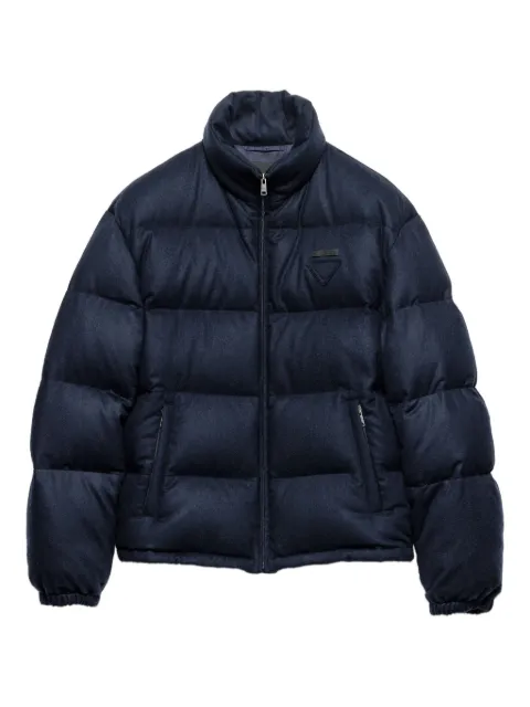 Prada medium-weight cashmere down jacket Blue SGC921SOOO17XT