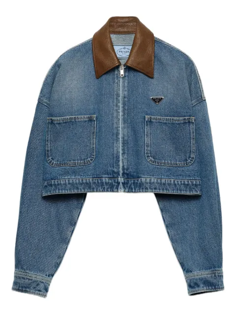 Prada cropped denim jacket Blue GFB327SOOO16PK