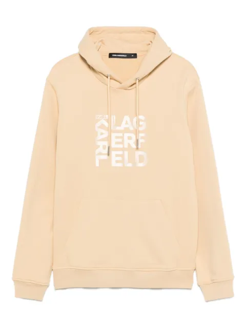 Karl Lagerfeld logo-print hoodie Neutrals 705039553910