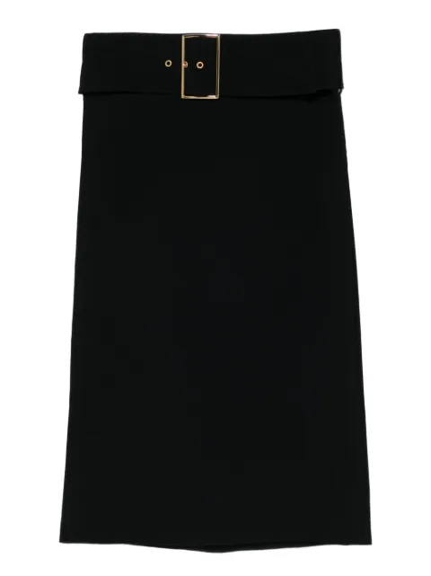 Rowen Rose buckle mini skirt Black SKRRR422