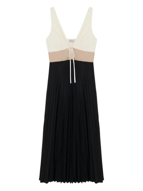 SIMKHAI Stephanie pleated midi dress Black 3251140MT