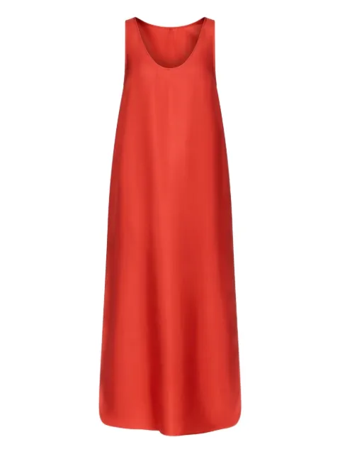 LouLou de Saison scoop-neck side-vent maxi dress Red NADA