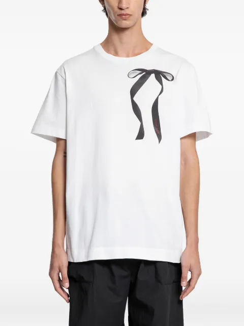 Simone Rocha ribbon-print polo shirt White 5195P55M0569