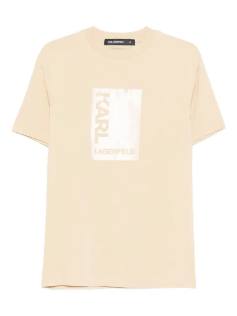 Karl Lagerfeld logo-print T-shirt Neutrals 755038553235