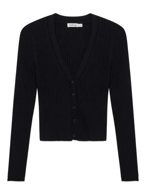 SIMKHAI Ailany ribbed V-neck cardigan Black 2256003K
