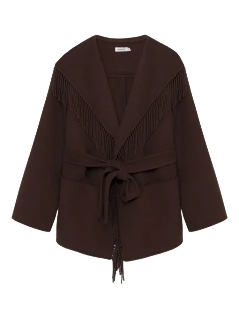 SIMKHAI fringe-trimmed coat Brown 5257014WL