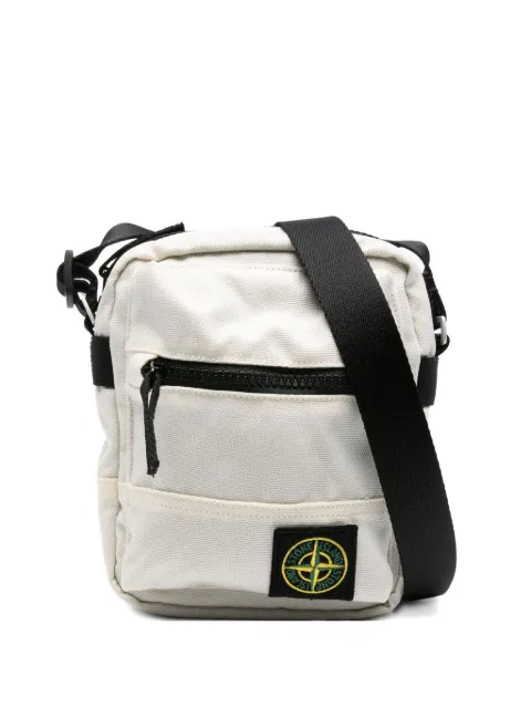 Stone Island logo-patch messenger bag Neutrals K2S159200011S0075