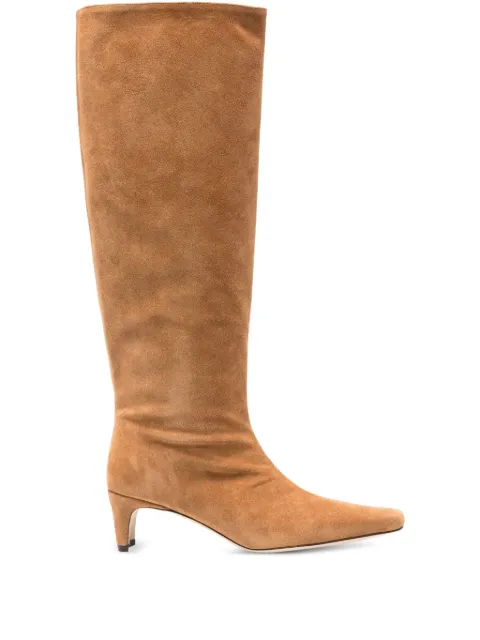 STAUD suede knee-high boots Neutrals F25P1001SUTAN