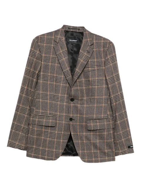 Karl Lagerfeld checked wool jacket Brown 15520010554021