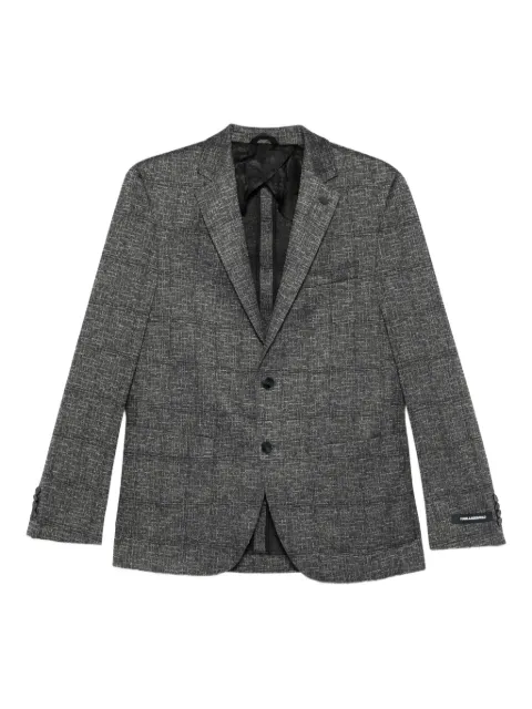 Karl Lagerfeld textured two-button jacket Grey 15528010554017