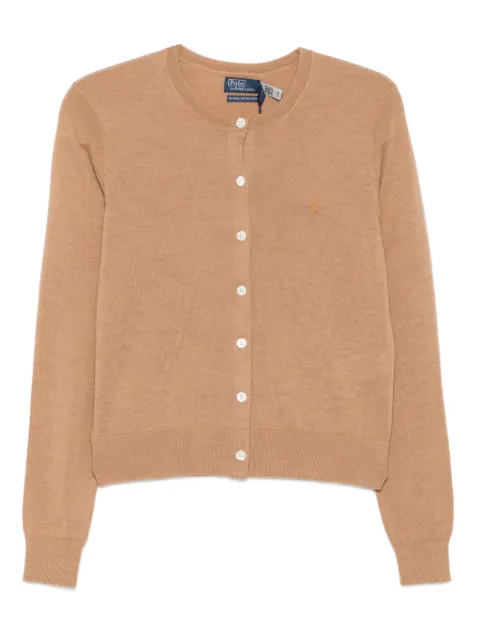 Polo Ralph Lauren button-front logo cardigan Neutrals 211977954001