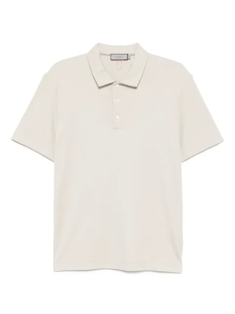 Canali cotton-blended polo shirt Neutrals MJ02334020T0906