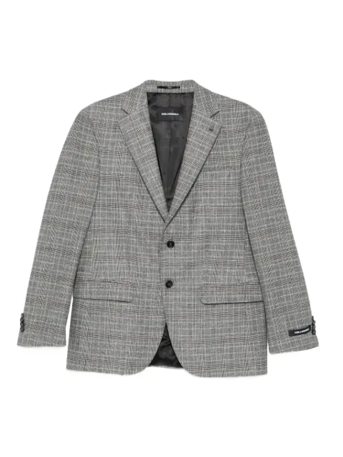 Karl Lagerfeld checked two-button jacket Grey 15561010554015