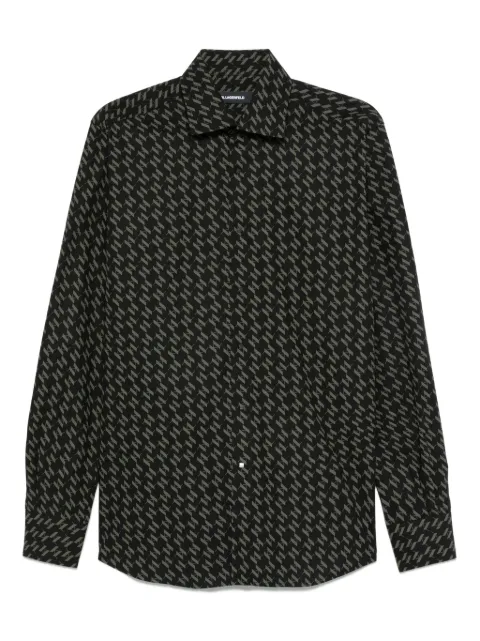 Karl Lagerfeld patterned cotton shirt Black 60500061554668