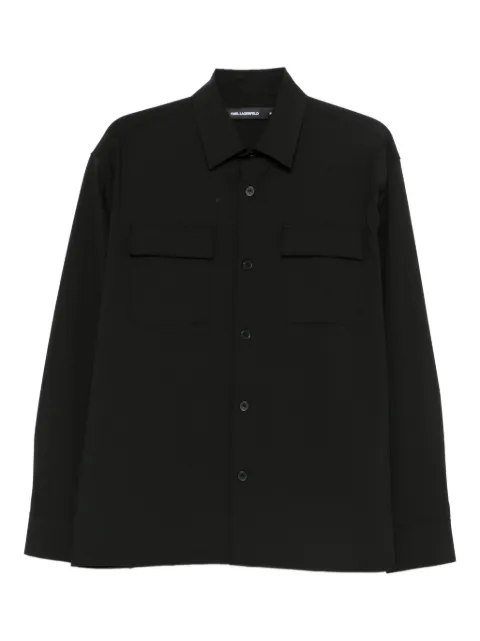 Karl Lagerfeld pocket casual shirt Black 60597560554037