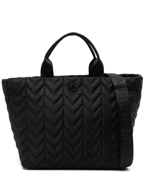 Lauren Ralph Lauren chevron-quilted tote bag Black 431974398