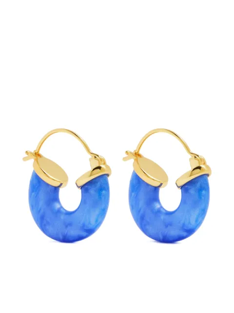Anni Lu gold-tone resin hoop earrings Blue 2313058
